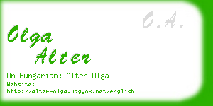 olga alter business card